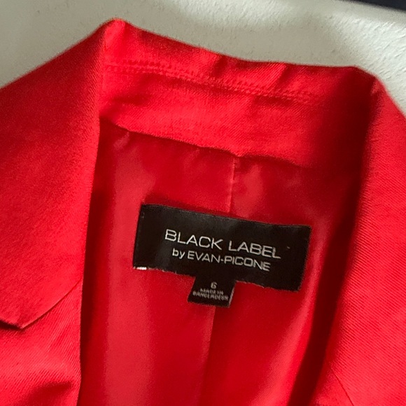 Black Label by Evan-Picone Vibrant Red Women's Blazer - Picture 4 of 6